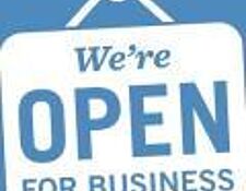 open for business sign
