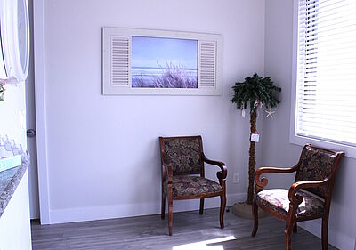 office interior after hurricane damage repaired