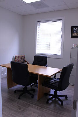 office interior after hurricane damage repaired