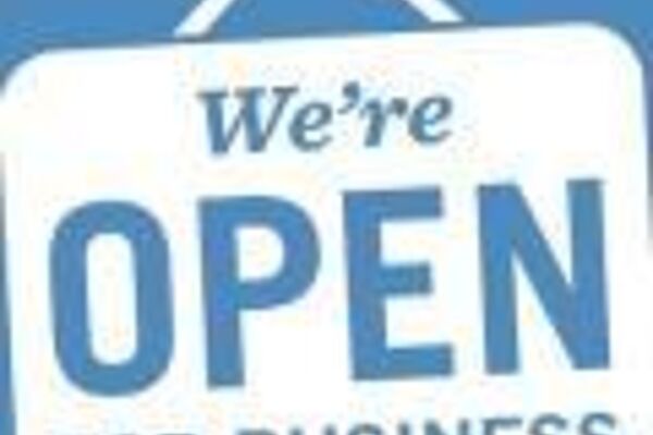 open for business sign