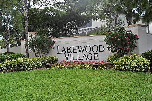 lakewood village entry sign