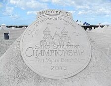 american sand sculpting championship sign