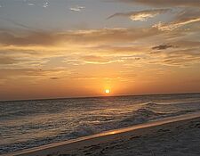 sunset over the gulf in Fort Myers Florida